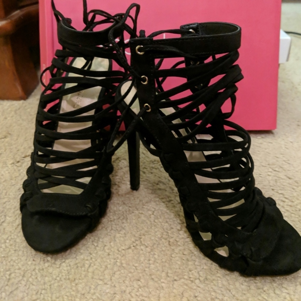 Sexy women's lace up heels